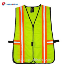 Atacado Barato ANSI Alta visibilidade Reflective Safety Vest Laranja Oi Vis Workwear Jaqueta Colete com Elástico